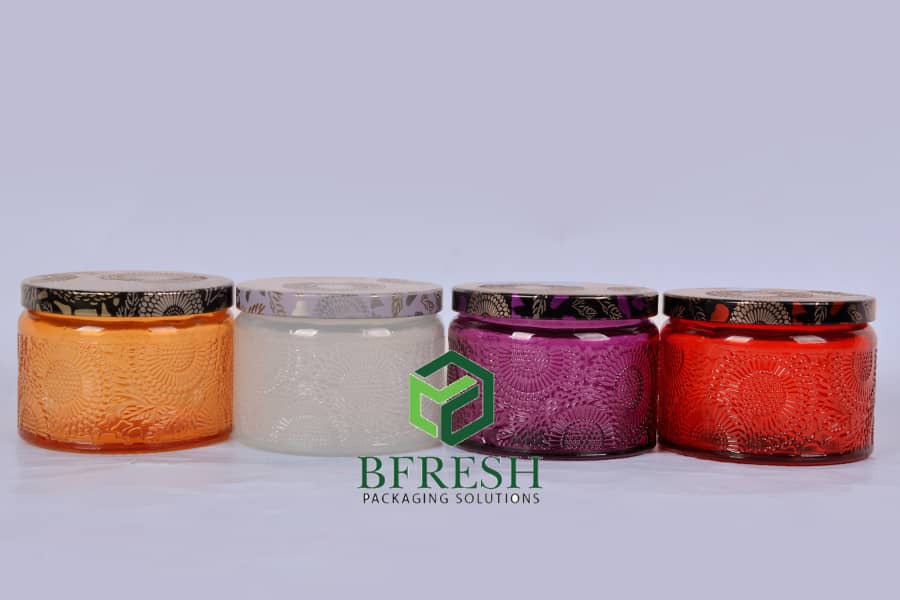 Glass Coloured Jars